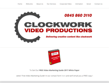 Tablet Screenshot of clockworkvideoproductions.com
